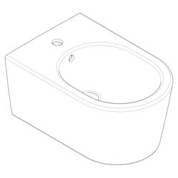 Hansgrohe EluPura S Wand Bidet 540, Hahnloch, Überlauf, Weiß... HANSGROHE-60278450 4059625567999 (Abb. 1)