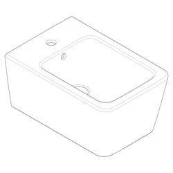 hansgrohe EluPura Q Wand Bidet 540 mit Hahnloch, Überlauf, Weiß... HANSGROHE-60280450 4059625567982 (Abb. 1)