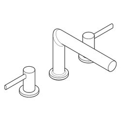 Hansgrohe Zesis S 3-Loch Waschtischarmatur Standmontage Pin-Griff, ComfortZone 100,... HANSGROHE-74733000 4059625557747 (Abb. 1)