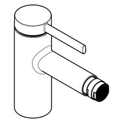 Hansgrohe Zesis S Einhebel-Bidetmischer mit Zugstangen-Ablaufgarnitur, Mattschwarz... HANSGROHE-74200670 4059625563311 (Abb. 1)