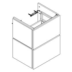 Hansgrohe Xilesa E Waschtischunterschrank 480x380mm, 2 SK für Handwaschbecken, Schi... HANSGROHE-54248760 4059625546338 (Abb. 1)