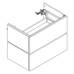 Hansgrohe Xilesa E Waschtischunterschrank 780x470mm, 2 SK für Waschtisch, Eiche Kas... HANSGROHE-54260550 4059625546673 (Abb. 1)