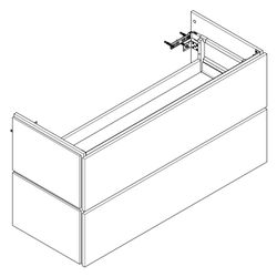 Hansgrohe Xilesa E Waschtischunterschrank 1180x470mm, 2 SK PushOpen für Waschtisch,... HANSGROHE-54298780 4059625556467 (Abb. 1)