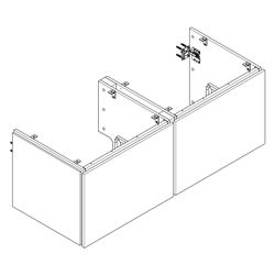 Hansgrohe Xilesa E Waschtischunterschrank 1375x550mm, 2 Schubkasten für Konsole, Sc... HANSGROHE-54268760 4059625547137 (Abb. 1)