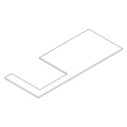 Hansgrohe Xilesa E Konsole 1375x550mm, Ausschnitt links für Aufsatzwaschtisch gesch... HANSGROHE-54272700 4059625547021 (Abb. 1)
