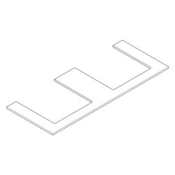 Hansgrohe Xilesa E Konsole 1375x550mm, 2 Ausschnitte für Aufsatzwaschtisch geschlif... HANSGROHE-54274780 4059625546963 (Abb. 1)