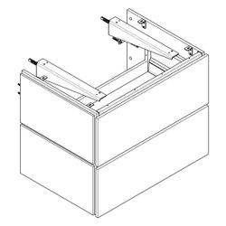 Hansgrohe Xilesa E Waschtischunterschrank 780x550mm, 2 SK für Konsole, Ausschnitt m... HANSGROHE-54299550 4059625556450 (Abb. 1)