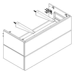 Hansgrohe Xilesa E Waschtischunterschrank 1180x550mm, 2 SK für Konsole, Ausschnitt ... HANSGROHE-54303550 4059625556603 (Abb. 1)