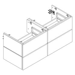 Hansgrohe Xilesa E Waschtischunterschrank 1375x550mm, 4 SK PushOpen für Konsole, Ma... HANSGROHE-54306700 4059625556795 (Abb. 1)