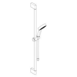 Hansgrohe Activera S Brauseset, EcoSmart, Handbrause, Brausestange 959mm, Chrom... HANSGROHE-28042000 4059625603062 (Abb. 1)