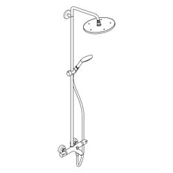 hansgrohe Croma Select S Showerpipe 280mm 1jet 19l/min mit Wannenthermostat, Chrom... HANSGROHE-26792000 4011097801698 (Abb. 1)