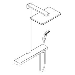 hansgrohe Rainmaker Select Showerpipe 460mm 3jet 27l/min mit Thermostat, Weiß/Chrom... HANSGROHE-27106400 4011097771113 (Abb. 1)