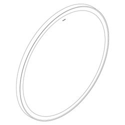 hansgrohe Xarita Lite S Spiegel, Mattschwarz, mit runder LED-Beleuchtung 900x900x30... HANSGROHE-54980670 4059625536056 (Abb. 1)