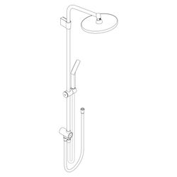 Hansgrohe Activera S Showerpipe Duschsystem 1jet, EcoSmart Reno, Kopfbrause 240mm, ... HANSGROHE-28074000 4059625605141 (Abb. 1)