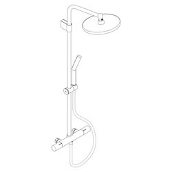 Hansgrohe Activera S Showerpipe Duschsystem 1jet, EcoSmart, Kopfbrause 240mm, Handb... HANSGROHE-28078000 4059625605165 (Abb. 1)