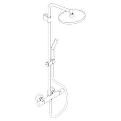 Hansgrohe Activera S Showerpipe Duschsystem 1jet EcoSmartPlus, Kopfbrause 240mm, Ha... HANSGROHE-28083000 4059625605189 (Abb. 1)