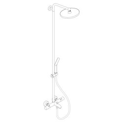 Hansgrohe Activera S Showerpipe Duschsystem 1jet, EcoSmart, Kopfbrause 240mm, Handb... HANSGROHE-28871670 4059625605813 (Abb. 1)