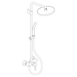 Hansgrohe Activera S Showerpipe Duschsystem 1jet, EcoSmart, Kopfbrause 240mm, Handb... HANSGROHE-28875000 4059625605868 (Abb. 1)