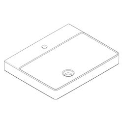Hansgrohe Xelu Q Waschtisch 600x480mm, Hahnloch ohne Überlauf, Weiß... HANSGROHE-60317450 4059625620410 (Abb. 1)