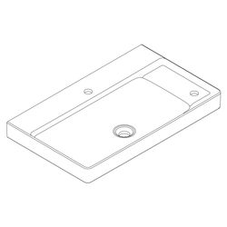 Hansgrohe Xelu Q Waschtisch, Ablage rechts 800x480mm, 2 Hahnlöcher ohne Überlauf, W... HANSGROHE-60319450 4059625620397 (Abb. 1)