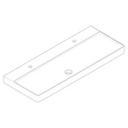 Hansgrohe Xelu Q Waschtisch 1200x480mm, 2 Hahnlöcher ohne Überlauf, Weiß... HANSGROHE-60322450 4059625620366 (Abb. 1)
