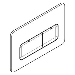 Hansgrohe iFrame Original Q Betätigungsplatte für 2-Mengen-Spülung, Kunststoff, mec... HANSGROHE-66001000 4059625610817 (Abb. 1)