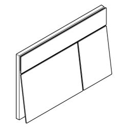 Hansgrohe iFrame Element E Betätigungsplatte für 2-Mengen-Spülung, Metall, mechanis... HANSGROHE-66003140 4059625610909 (Abb. 1)