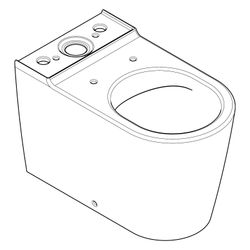 Hansgrohe EluPura S Stand-WC für aufgesetzten Spülkasten wandbündig, horizontalem/v... HANSGROHE-60260450 4059625616710 (Abb. 1)