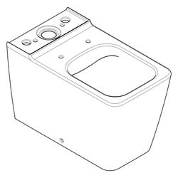 Hansgrohe EluPura Q Stand-WC für aufgesetzten Spülkasten wandbündig, h/v Abgang , A... HANSGROHE-62036450 4059625616611 (Abb. 1)