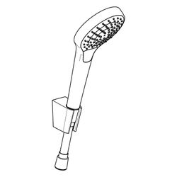 hansgrohe Croma Select S Brausehalterset 110mm 14,7l/min Vario mit Brauseschlauch 1... HANSGROHE-26421400 4011097757018 (Abb. 1)