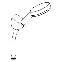 hansgrohe Vernis Blend Brausehalterset 100mm Vario mit Brauseschlauch 1,60m, Chrom... HANSGROHE-26273000 4059625325575 (Abb. 1)