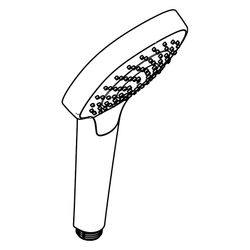 hansgrohe Croma Select E Handbrause 110mm Vario 14,7l/min, Weiß/Chrom... HANSGROHE-26812400 4011097750033 (Abb. 1)