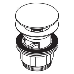 Hansgrohe Garnitur Push-Open G 1 1/4" für Waschtisch, Bidet, Chrom... HANSGROHE-50105000 4011097716282 (Abb. 1)