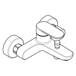 Hansgrohe Vernis Blend Einhebel-Wannenmischer Aufputz, Mattschwarz... HANSGROHE-71485670 4059625851692 (Abb. 1)