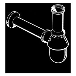 Hansgrohe Tassensiphon 1mm, 1/4" Standardmodell für Bidet, Chrom... HANSGROHE-55213000 4011097125121 (Abb. 1)