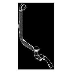 Hansgrohe Flexaplus Ab- und Überlaufgarnitur Komplettset Chrom flexibler Überlaufsc... HANSGROHE-58143000 4011097232874 (Abb. 1)