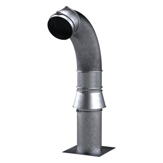 Hauff-Technik Schwanenhalsdurchführung SHD 150, 600-950x1175-1525x300x150x350mm, St37 feuerverzinkt