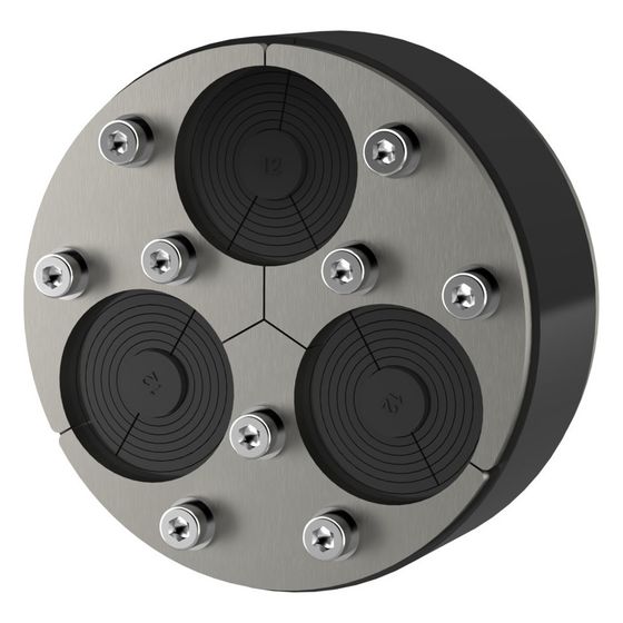 Hauff-Technik Ringraumdichtung HRD 125 SG, 125mm, 3 Kabel 10-40mm, Edelstahl V2A/EPDM