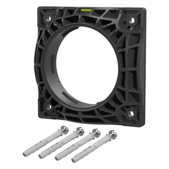 Hauff-Technik Kunststoffflansch HSI150 DFK, 235x235mm, Kernbohrung max. 150mm, Glasfaserverstärktes Polyamid, 1