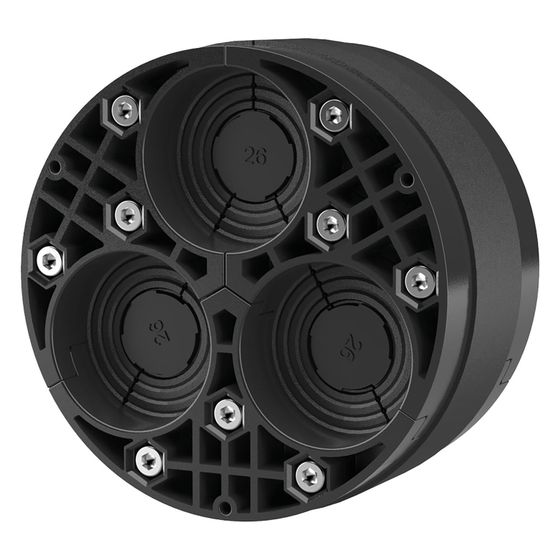 Hauff-Technik Ringraumdichtung HRK150 SSG 3x24-54, 150mm, 3 Kabel 24-54mm, 40mm Dichtbreite, EPDM/Polyamid/Edelstahl