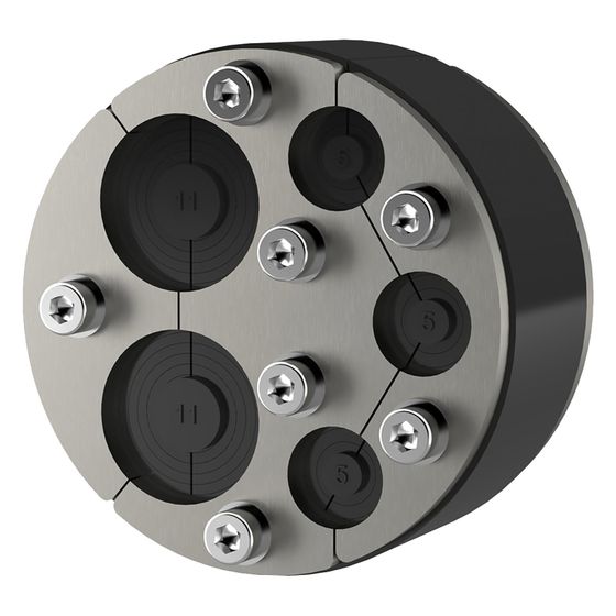 Hauff-Technik Ringraumdichtung HRD100 SG 2x8-30 u. 3x4-16,5, 100mm Kernbohrung, Edelstahl V2A/EPDM