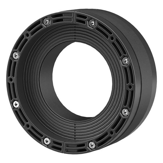 Hauff-Technik Ringraumdichtung HRK200 SSG, 200mm Kernbohrung 110-162mm Kabel, Polyamid/Edelstahl, Schwarz