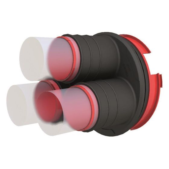 Hauff-Technik Systemdeckel flex HSI150 SF3x58, 3x34-58mm, Silikon/ABS
