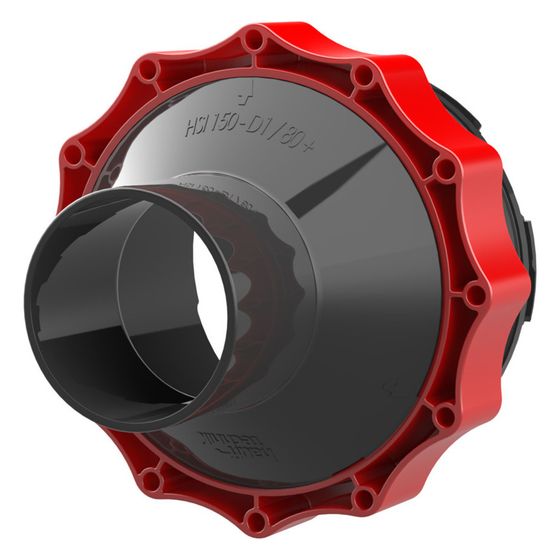 Hauff-Technik Systemdeckel HSI 150 D 1/80 WS, 80mm Stutzen 25-78mm Kabel, Polycarbonat/PC/PBT Blend/Polyolefin/EPDM