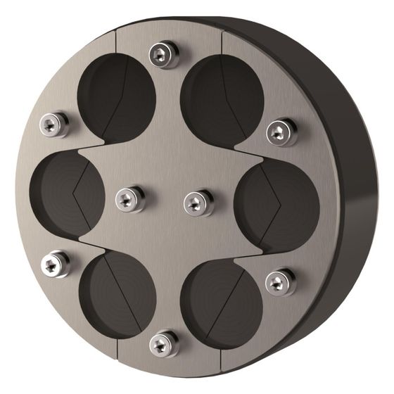 Hauff-Technik Standard-Ringraumdichtung HRD150 SG 6x8-35, 150mm 6 Kabel 8-35mm, Edelstahl V2A/EPDM