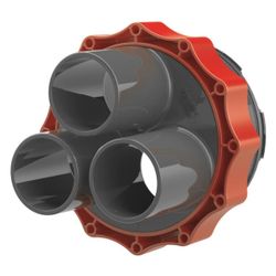 Hauff-Technik Systemdeckel HSI 150 D3x58 WS, 3 Kabel, 22-56mm, 2,5 bar, Polycarbonat... HAUFF-3030300082 4052487054997 (Abb. 1)