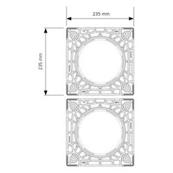 Hauff-Technik Kunststoffflansch HSI150 DFK, 235x235mm, Kernbohrung max. 150mm, Glasfa... HAUFF-2118010020 4052487156264 (Abb. 1)