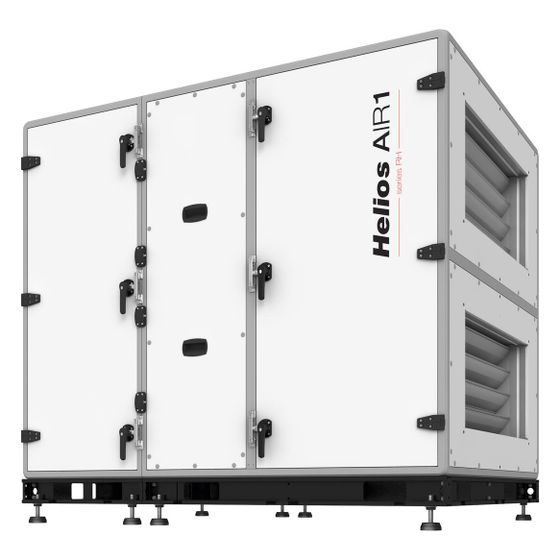 Helios Lüftungsgerät AIR1 RH 6000 mit WRG Rotations-WT, stehend, horizontal, max. 6.200m3/h ERP, 400V