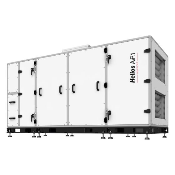 Helios Lüftungsgerät AIR1 XH 3500 mit WRG Kreuzgegenstrom-WT, stehend, horizontal, E-VHR, max. 3.150m3/h ERP, 400V