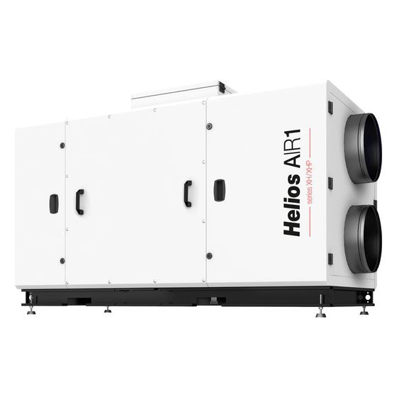 Helios Kompaktlüftungsgerät AIR1 XHP 750 mit WRG Kreuzgegenstrom-WT, bodenstehend innen, max. 780m3/h ERP, 230V